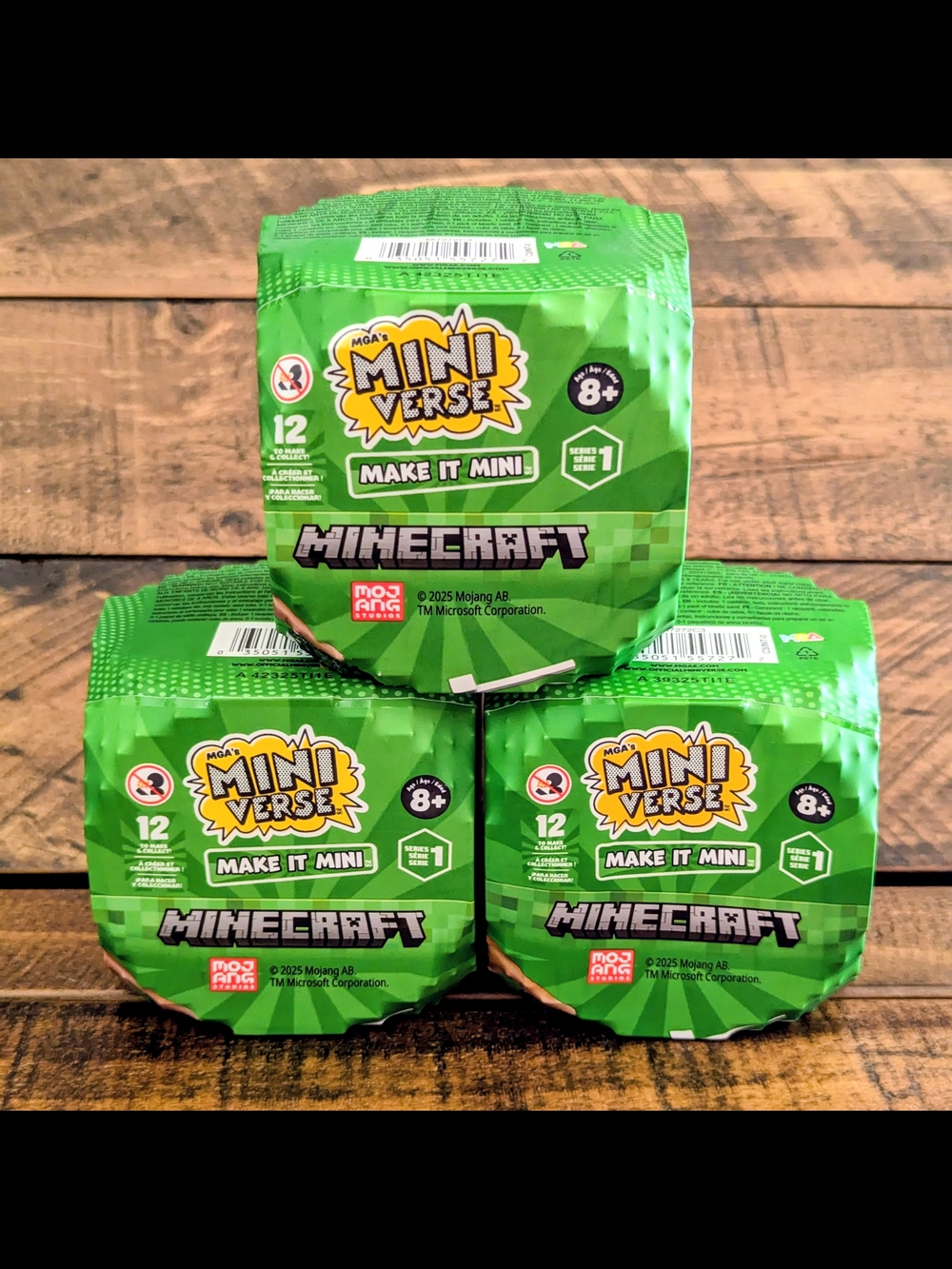 Mini Verse Minecraft Series 1 Set of 3 New Sealed Blind Box Series 1 Mojang New